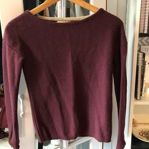 Banana Republic Burgundy Cashmere Sweater